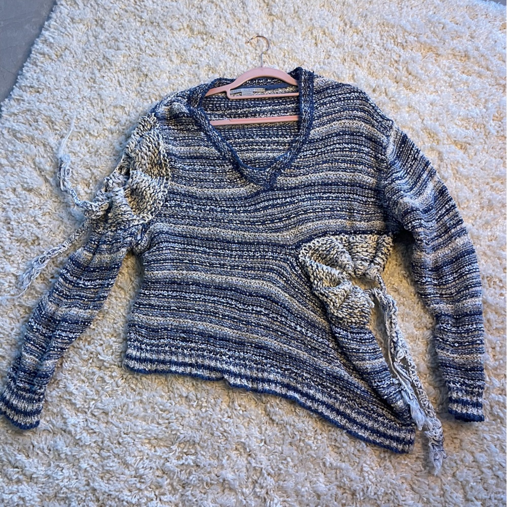 stella mccartney knit cutout asymmetric sweater made in italy contains mohair
